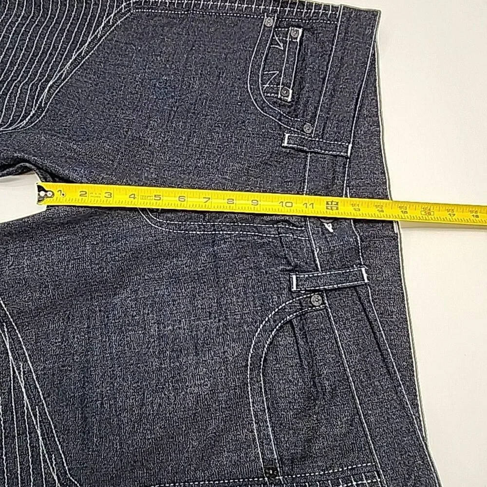 True Religion Jeans Moto Slim Men Sz 42 x 34 Dark Wash Contrast Stitch Textured